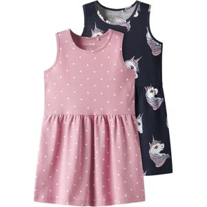 TWO SOON Jurk  navy / lichtblauw / rosa / wit