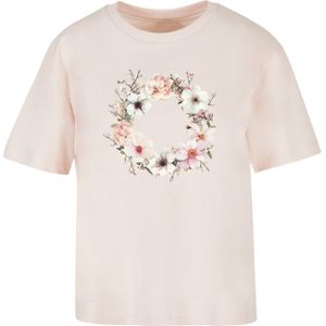 F4NT4STIC Shirt 'Rosa Blumenkranz'  rosé