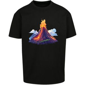F4NT4STIC Shirt 'Vulkanausbruch'  gemengde kleuren / zwart