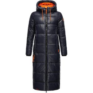 NAVAHOO Wintermantel 'Schmuseengel'  navy / oranje / zwart / wit