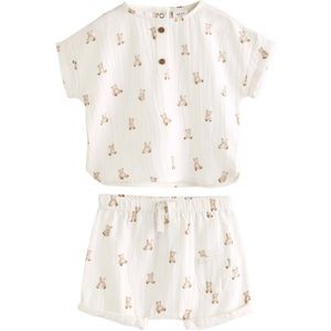 Next Set  lichtbruin / wit