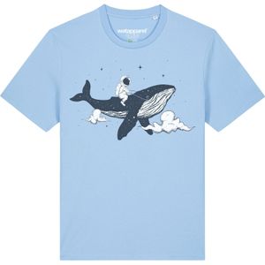 Watapparel Shirt ' Spacewhale '  lichtblauw / gemengde kleuren