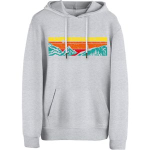 Cotton Prime Sweatshirt 'Lets Hiking'  geel / grijs gemêleerd / petrol / oranje