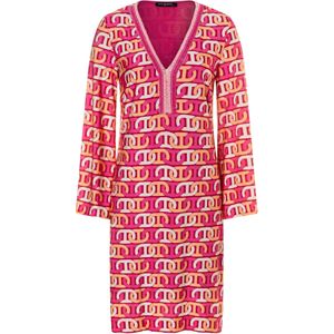 Ana Alcazar Jurk 'Wibola'  lichtoranje / pink / wit