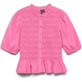 Top - O-hals - Volumineuze Mouwen - Knoopsluiting - Tight Fit