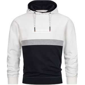 INDICODE JEANS Sweatshirt ' Magnus '  grijs / zwart / wit