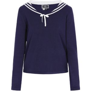 DreiMaster Maritim Trui 'Classic Look'  navy / wit