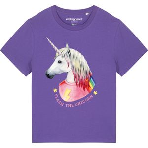 Watapparel Shirt ' Flash, the unicorn '  lila / gemengde kleuren