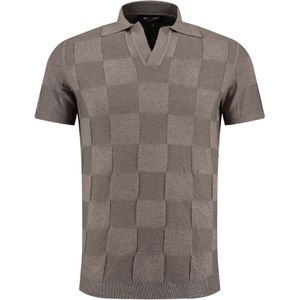 T-shirt - Geruit - Jersey - Polokraag - Kwartmouw