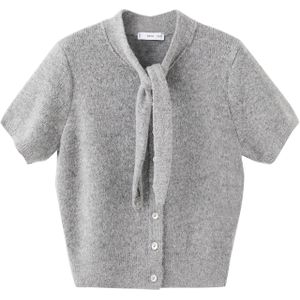 MANGO Gebreid vest 'CORBAT'  grijs