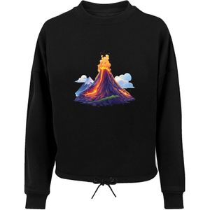 F4NT4STIC Sweatshirt 'Vulkanausbruch'  blauw / oranje / zwart