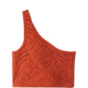 MANGO Gebreide top 'Vendredi'  roestrood