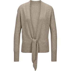 MADELEINE Gebreid vest  donkerbeige