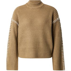 VILA Trui 'VISigga'  olijfgroen / wit