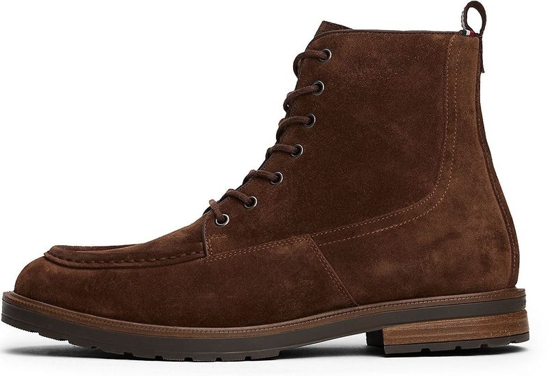 Tommy Hilfiger - CLEATED HILFIGER W SDE MOC BOOT - Veterschoenen - Donkerbruin