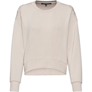 French Connection - Sweatshirt - Beige - Met Afhangende Schouders
