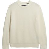 Superdry - M6110696A - Dikke Raglantrui - Beige - Casual - Biologisch Katoen - Duurzaam