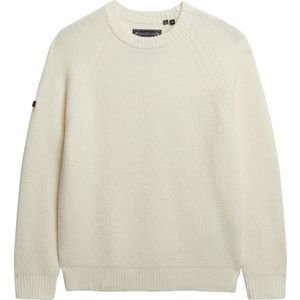 Superdry - M6110696A - Dikke Raglantrui - Beige - Casual - Biologisch Katoen - Duurzaam