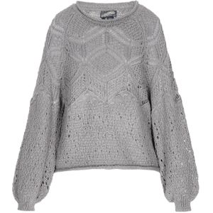 DreiMaster - Gebreide Trui - Losse Pasvorm - Ronde Hals - Ajourmotief