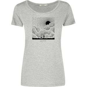 GREENBOMB Shirt 'Nature Buddies'  grijs gemêleerd / zwart
