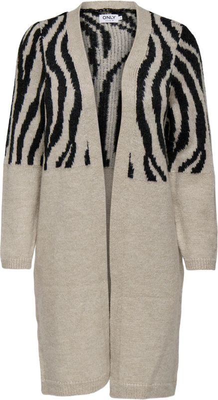 ONLY - ONLJADE - Gebreid Vest - Greige / Zwart