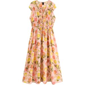 Lindex Jurk 'Elsa'  geel / olijfgroen / rosa / wit