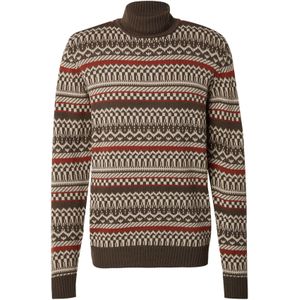 BLEND Trui  beige / mokka / roestrood