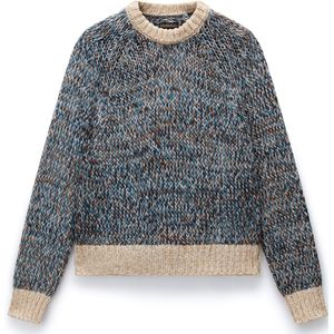 NAPAPIJRI Trui 'Ansei'  beige / ecru / lichtblauw / chocoladebruin