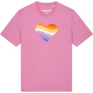 Watapparel Shirt ' Rainbow Heart '  gemengde kleuren / rosa