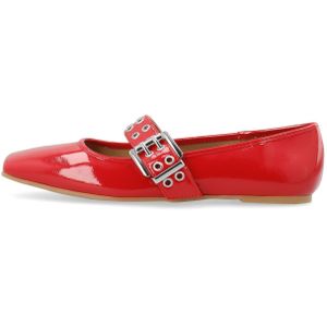 Bianco Ballerina met riempjes 'ROSE'  rood