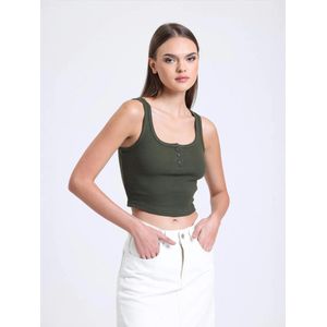 Hiccup Top  donkergroen