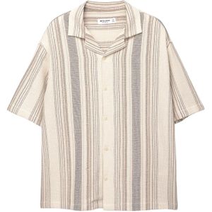 Pull&Bear Overhemd  beige / donkerbeige / smoky blue / bruin