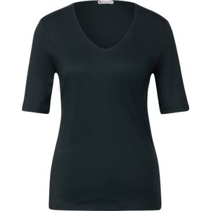STREET ONE - Style Palmira - T-shirt - Pine grove green - Korte Mouwen - Diepe Ronde Hals