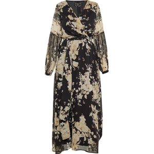 faina Jurk  beige / lichtbeige / zwart