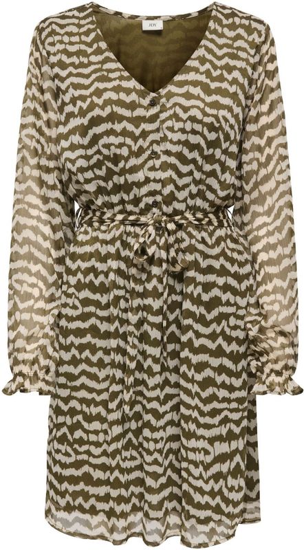 Jdyisabella - Korte Jurk - Mini-lengte - V-Hals - Lange Mouwen - Regular Fit