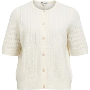 OBJECT Gebreid vest 'Detailed'  natuurwit