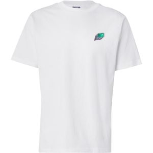 new balance Shirt  grijs / jade groen / oranje / wit