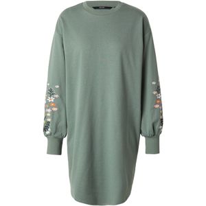 VERO MODA Jurk 'VMSELIN'  donkergroen / sering / oranje / wit