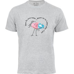 Cotton Prime Shirt 'Super Mutti'  blauw / grijs / pink / zwart