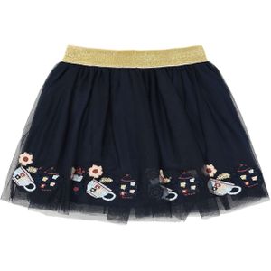 Hust & Claire Rok 'Ninna'  beige / pastelblauw / donkerblauw / goud