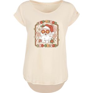 F4NT4STIC Shirt 'Stay Merry And Bright Hippie Santa'  sand / gemengde kleuren