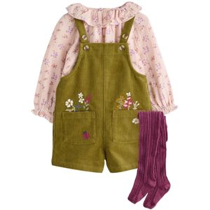 Next Set  olijfgroen / lila / rosa / wit