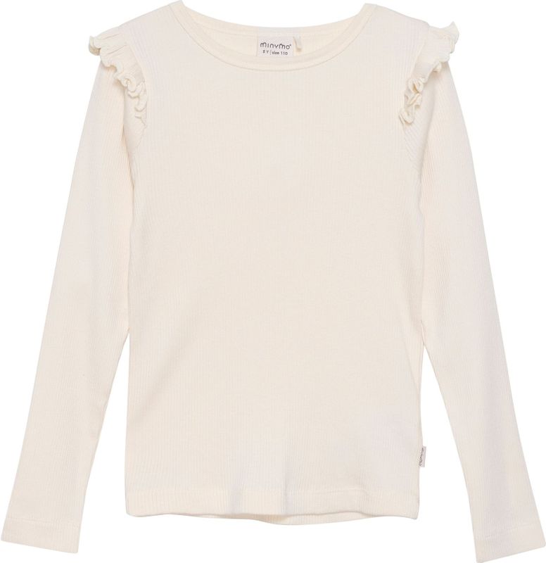 MINYMO - Shirt - Lichtbeige - Katoen - Lange Mouw - Normale Pasvorm