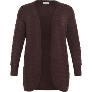 KAFFE CURVE Gebreid vest 'Emana'  donkerbruin