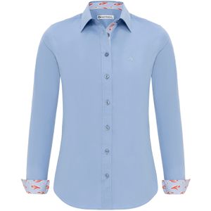 Dandalo Blouse 'Welmer'  lichtblauw / oranje