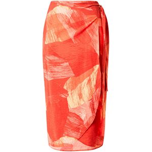 VILA Rok  oranje / perzik / oranjerood / watermeloen rood