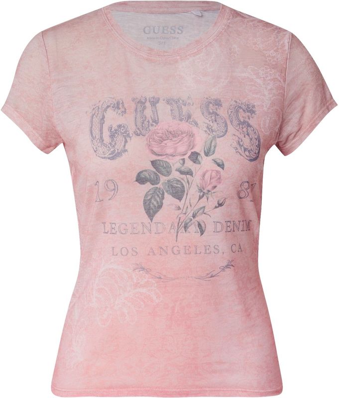 GUESS Shirt  smoky blue / donkergroen / rosa / rosé