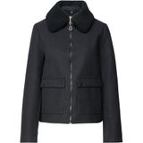 Street One - Dames Jas - Blauw - Korte Jas met Afneembare Kraag