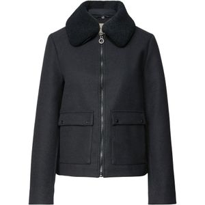 Street One - Dames Jas - Blauw - Korte Jas met Afneembare Kraag