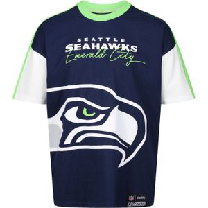 Recovered Shirt 'NFL Seahawks Seattle Cut and Sew Oversized'  blauw